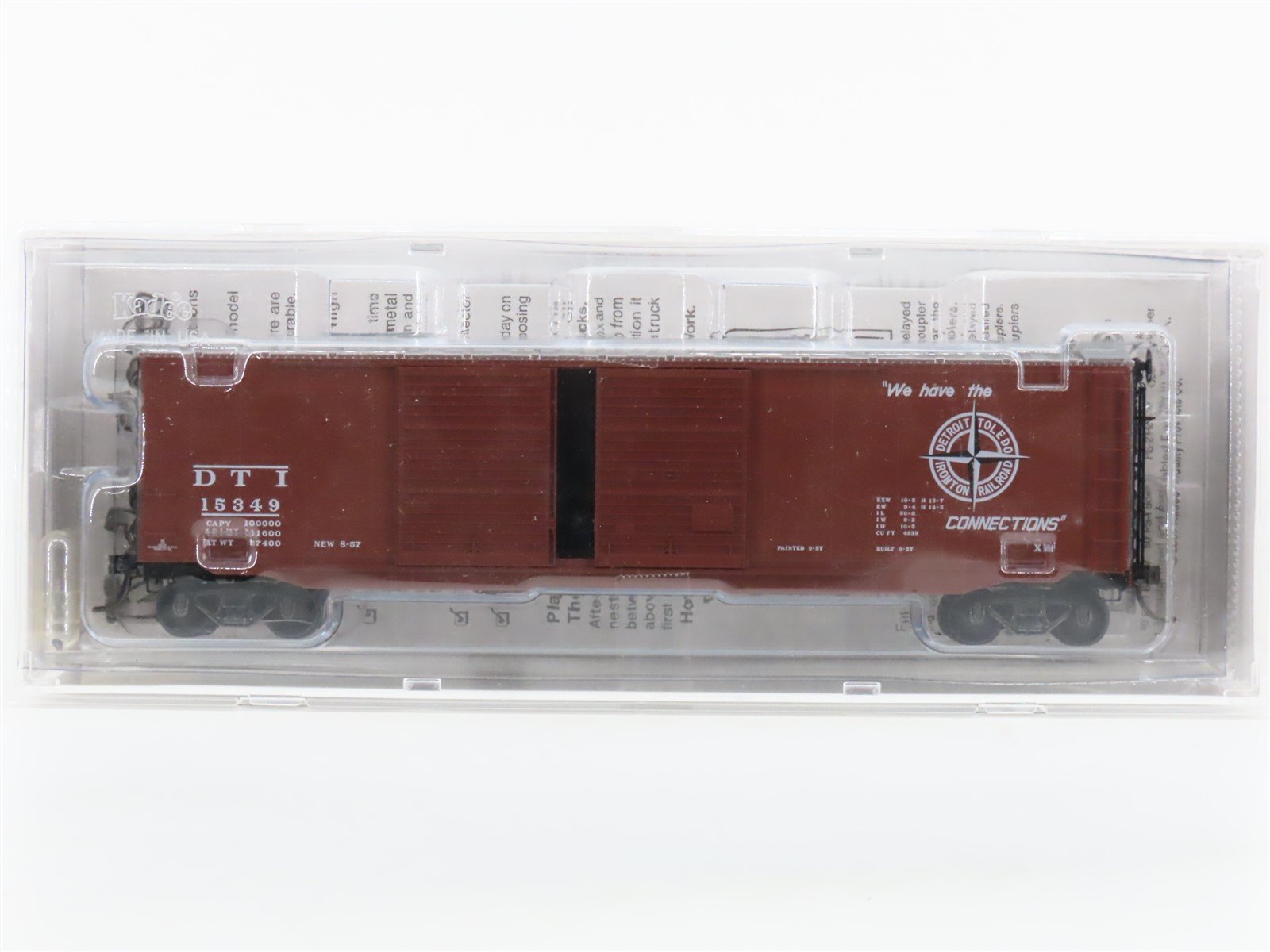 HO Scale Kadee 6509 DTI Detroit Toledo & Ironton 50' Box Car #15349 - Sealed