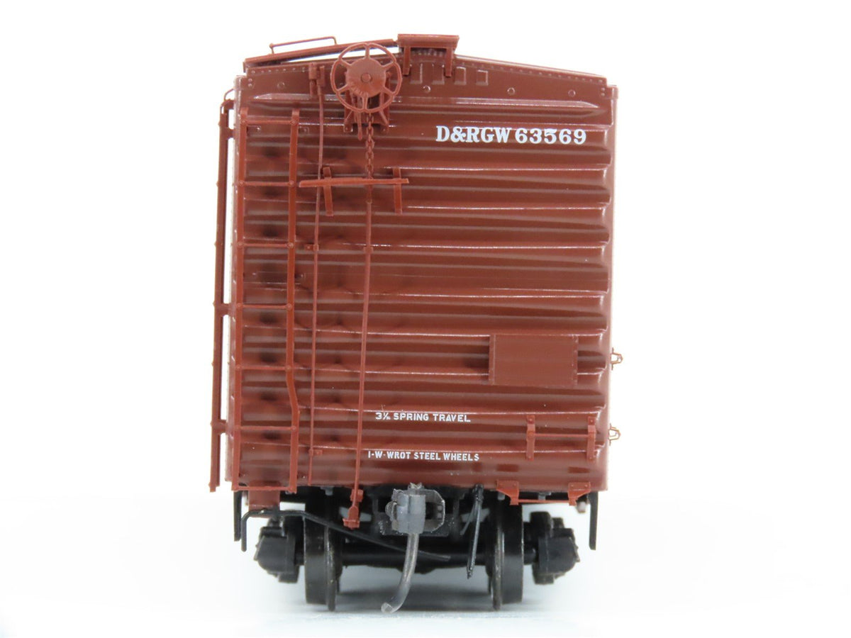 HO Scale Kadee 6714 D&amp;RGW Rio Grande Railroad 50&#39; Double Door Box Car #63569