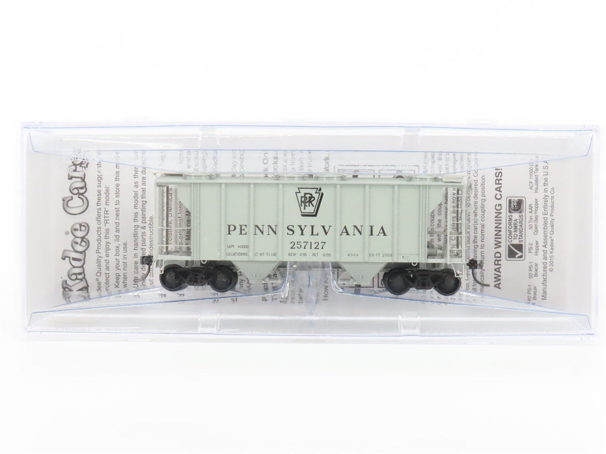 HO Scale Kadee 8341 PRR Pennsylvania 2-Bay Covered Hopper #257127 - Sealed