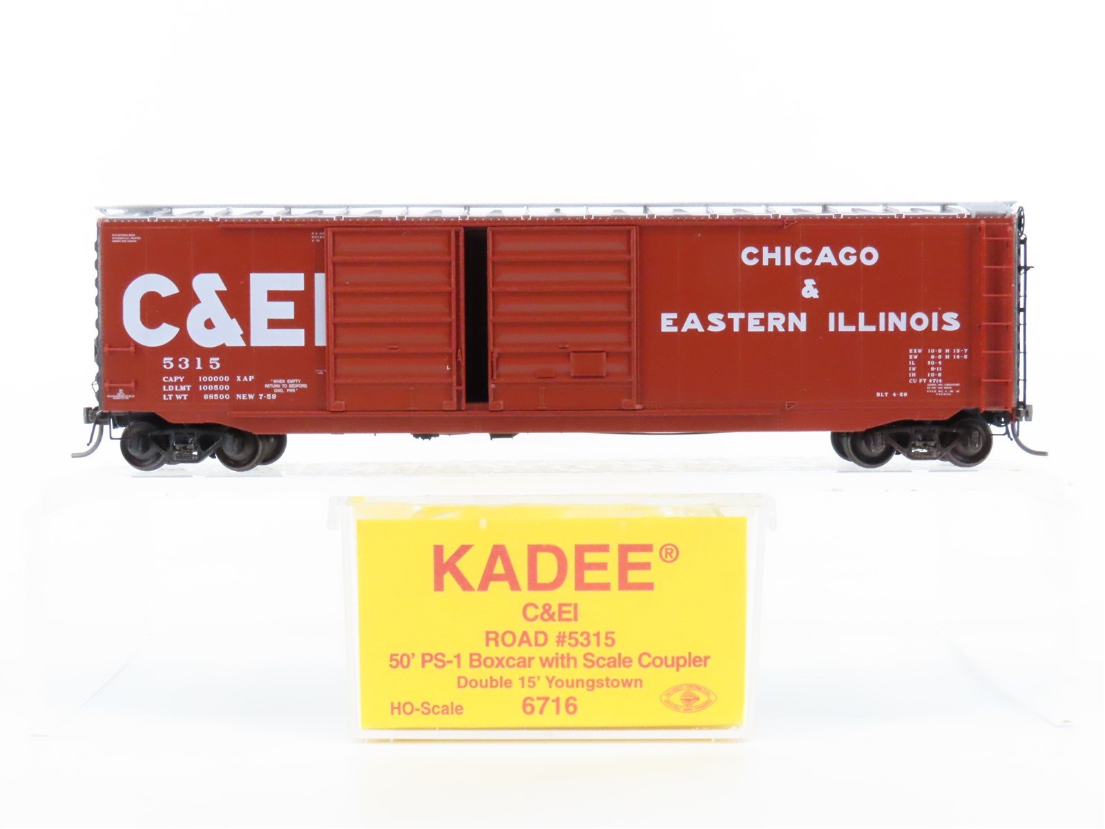 HO Scale Kadee 6716 C&EI Chicago & Eastern Illinois Railroad 50' Box Car #5315