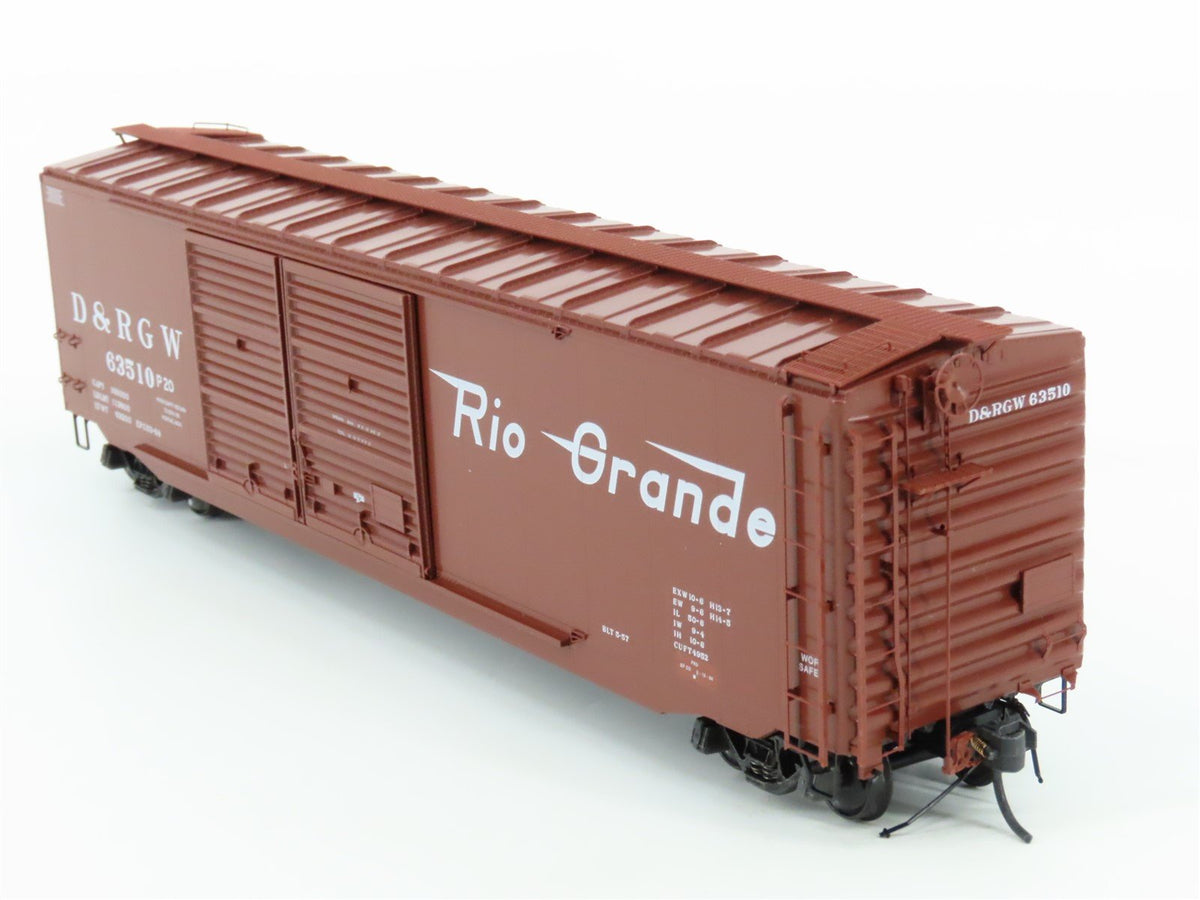 HO Scale Kadee 6708 D&amp;RGW Rio Grande Railroad 50&#39; Double Door Box Car #63510