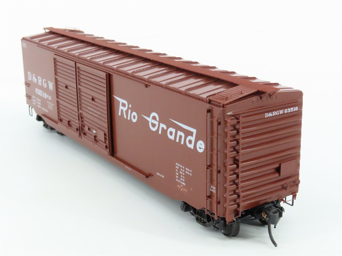 HO Scale Kadee 6708 D&amp;RGW Rio Grande Railroad 50&#39; Double Door Box Car #63510