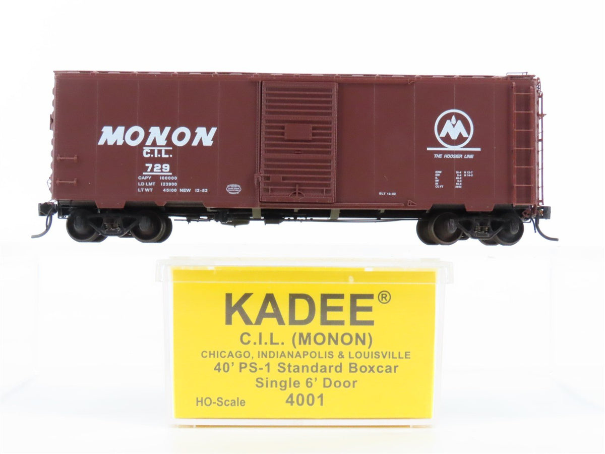 HO Scale Kadee 4001 CIL Monon Railroad 40&#39; Single Door Box Car #729