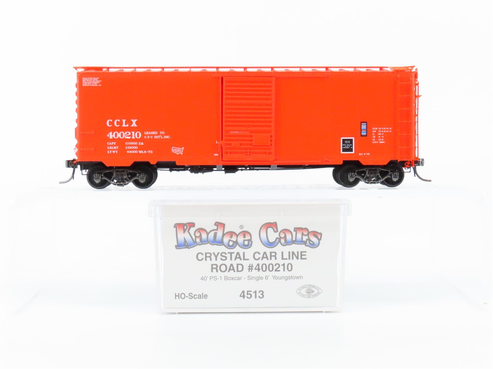 HO Scale Kadee 4513 CCLX Crystal Car Line 40' Single Door Box Car #400210