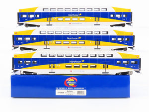 HO Scale Athearn ATH25936 MNTX Northstar Bombardier Coach Passenger 3-Car Set