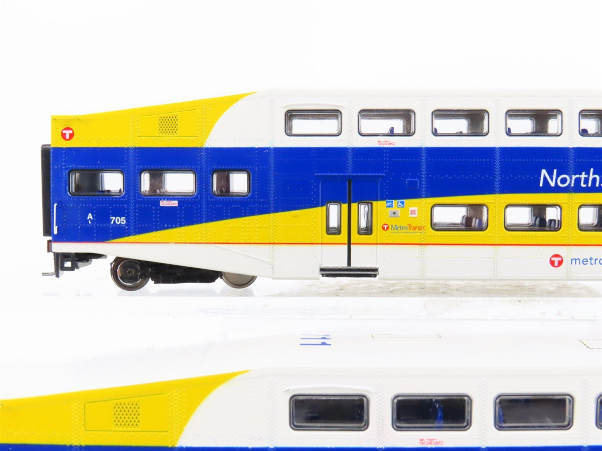 HO Scale Athearn 25930 MNTX Northstar Bombardier Coach Passenger 3-Car Set