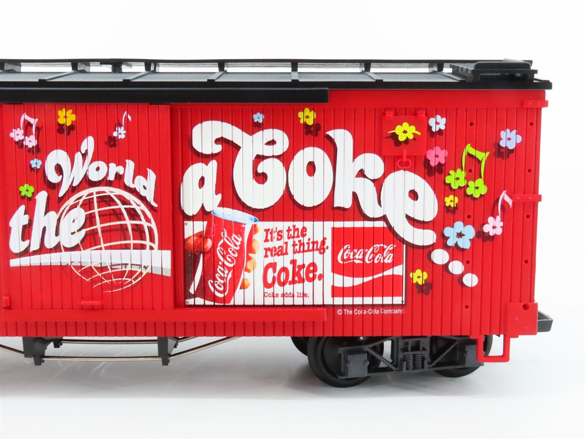 G Scale LGB 46672 &quot;I&#39;d Like To Buy The World A Coke&quot; Single Door Box Car