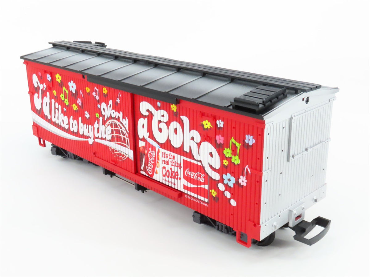 G Scale LGB 46672 &quot;I&#39;d Like To Buy The World A Coke&quot; Single Door Box Car