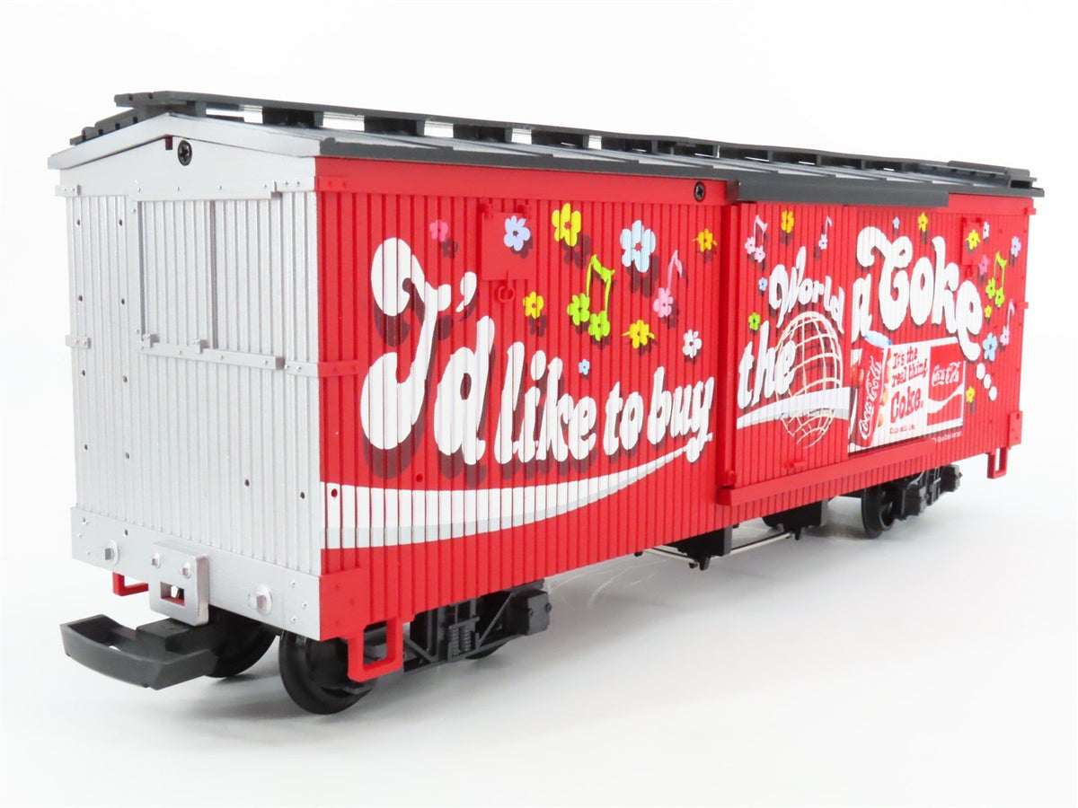 G Scale LGB 46672 &quot;I&#39;d Like To Buy The World A Coke&quot; Single Door Box Car