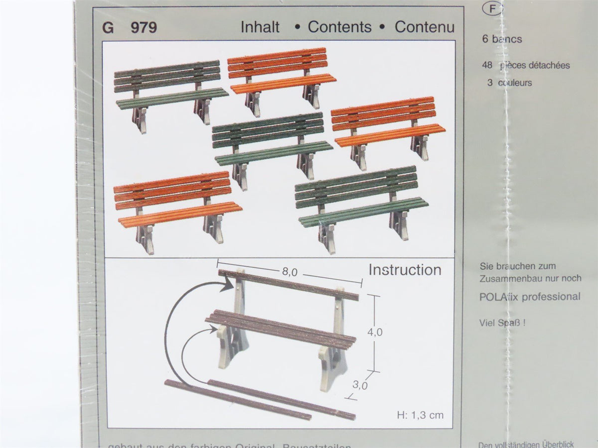 G 1/22.5 Scale POLA Kit #979 Six Benches - SEALED