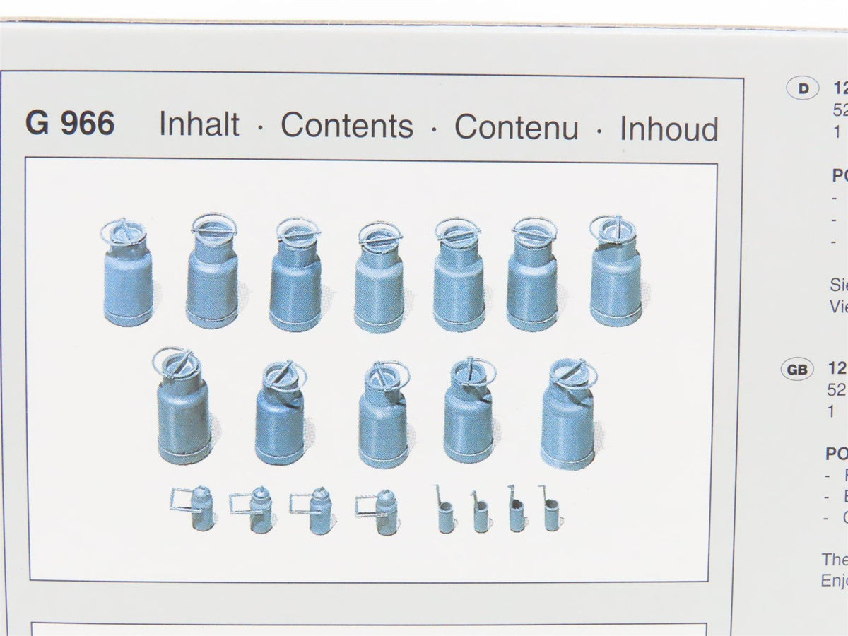 G 1/22.5 Scale POLA Kit #966 Twelve (12) Milk Cannisters