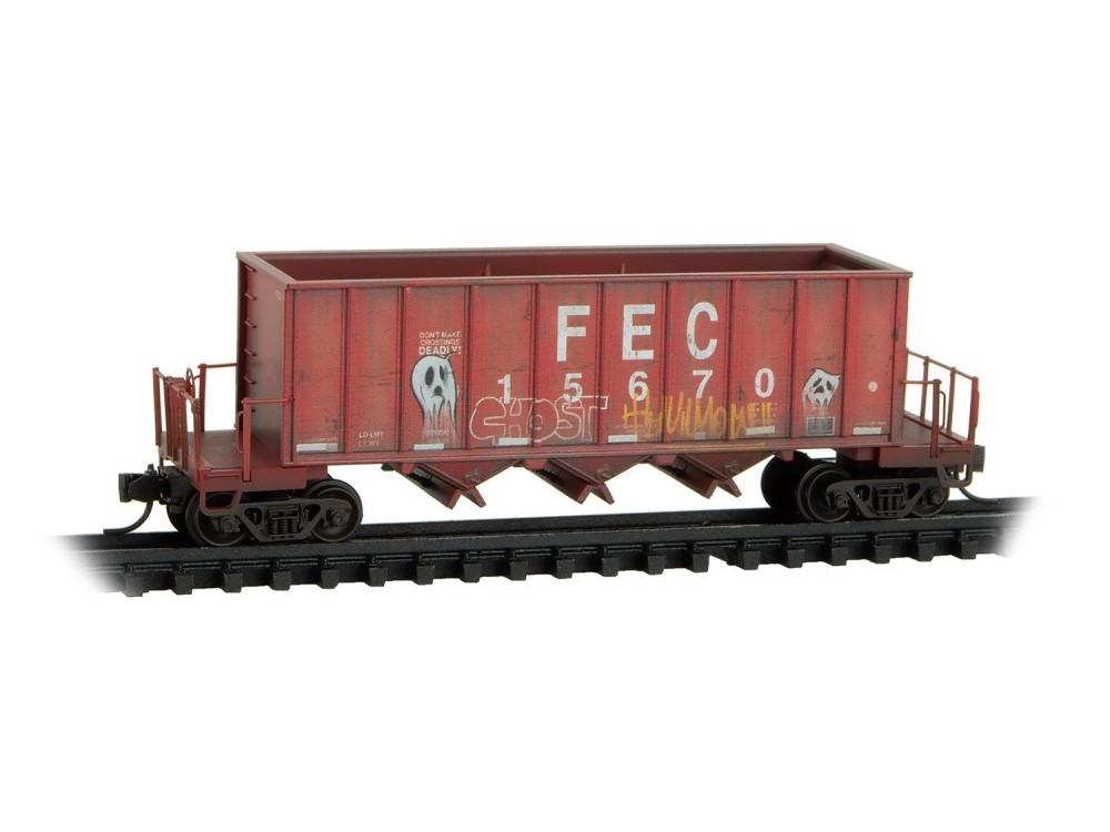 N Micro-Trains MTL 98305079 FEC 3-Bay Rapid Discharge Hoppers 2-Pack w/ Graffiti