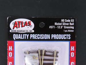 HO Scale Atlas #571 Code 83 Nickel Silver 12.5 Degree Switch Crossing Track