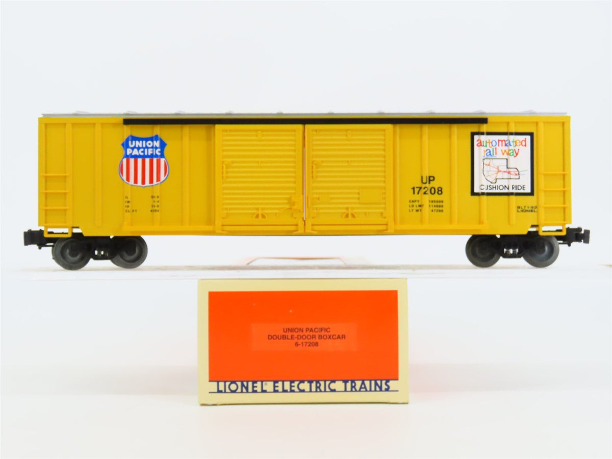 O Gauge 3-Rail Lionel #6-17208 UP Union Pacific &quot;Automated Rail Way&quot; Box Car