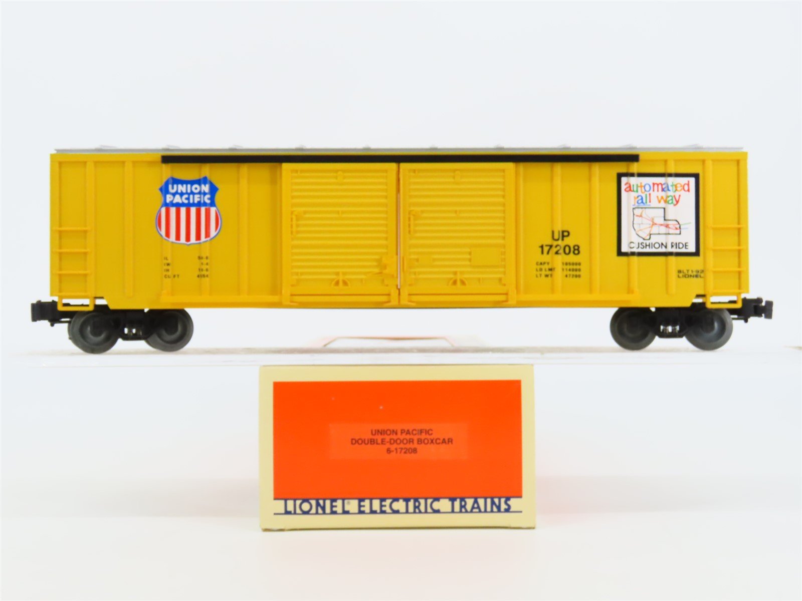 O Gauge 3-Rail Lionel #6-17208 UP Union Pacific "Automated Rail Way" Box Car