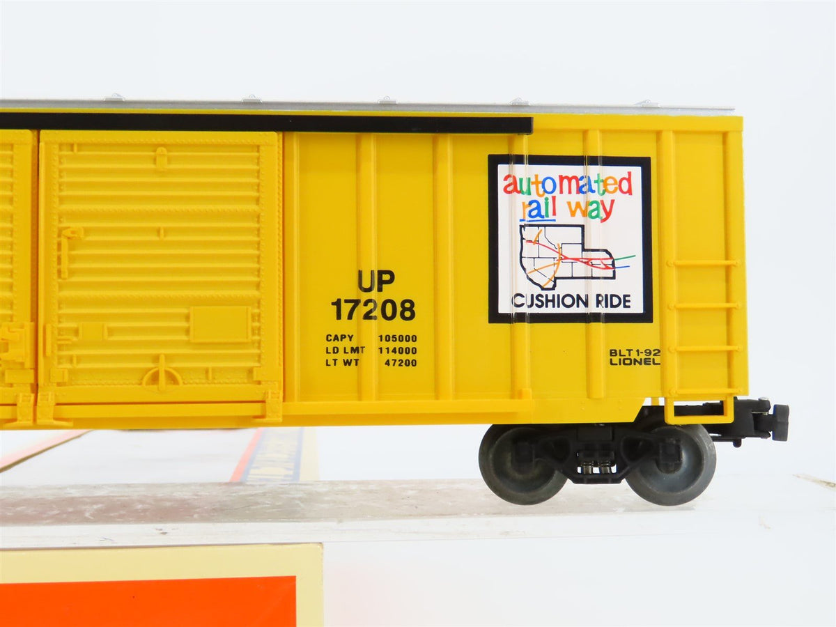 O Gauge 3-Rail Lionel #6-17208 UP Union Pacific &quot;Automated Rail Way&quot; Box Car