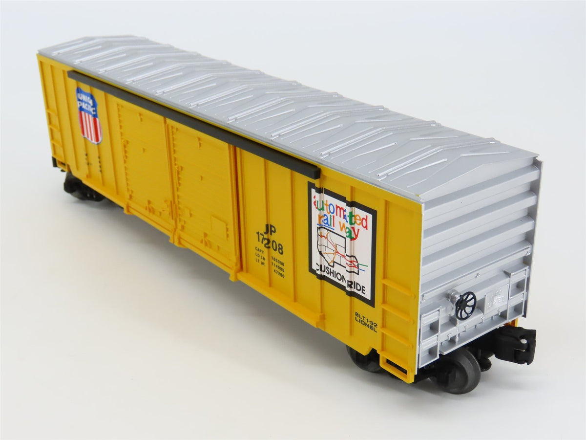 O Gauge 3-Rail Lionel #6-17208 UP Union Pacific &quot;Automated Rail Way&quot; Box Car