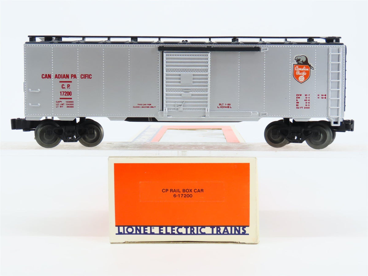 O Gauge 3-Rail Lionel #6-17200 CP Canadian Pacific &quot;Beaver&quot; Box Car #17200