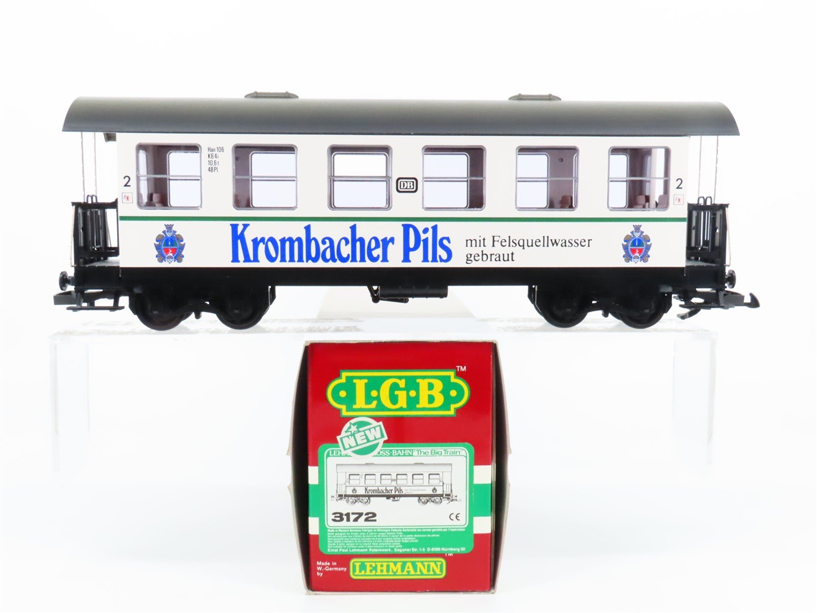 G Scale LGB 3172 DB Krombacher Pils 2nd Class Coach Passenger Car