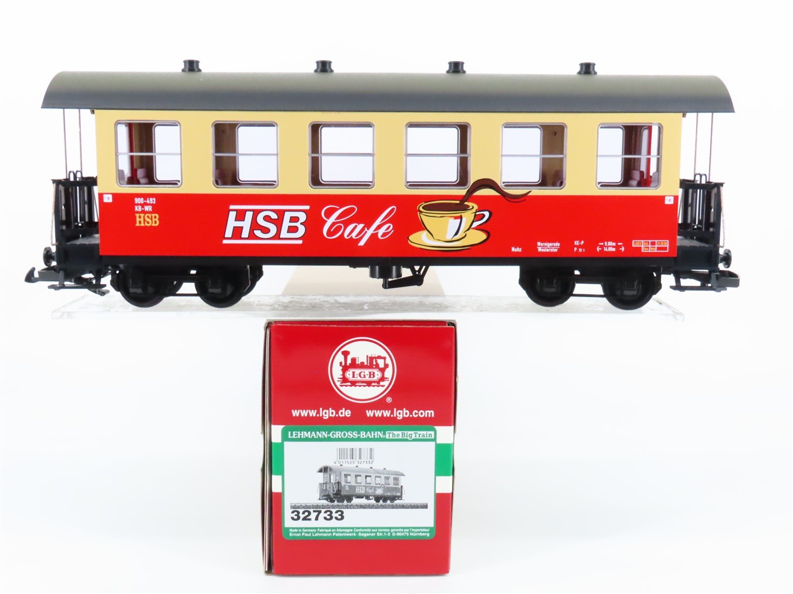 G Scale LGB 32733 HSB Harzer Schmalspur-Bahnen Café Passenger Car