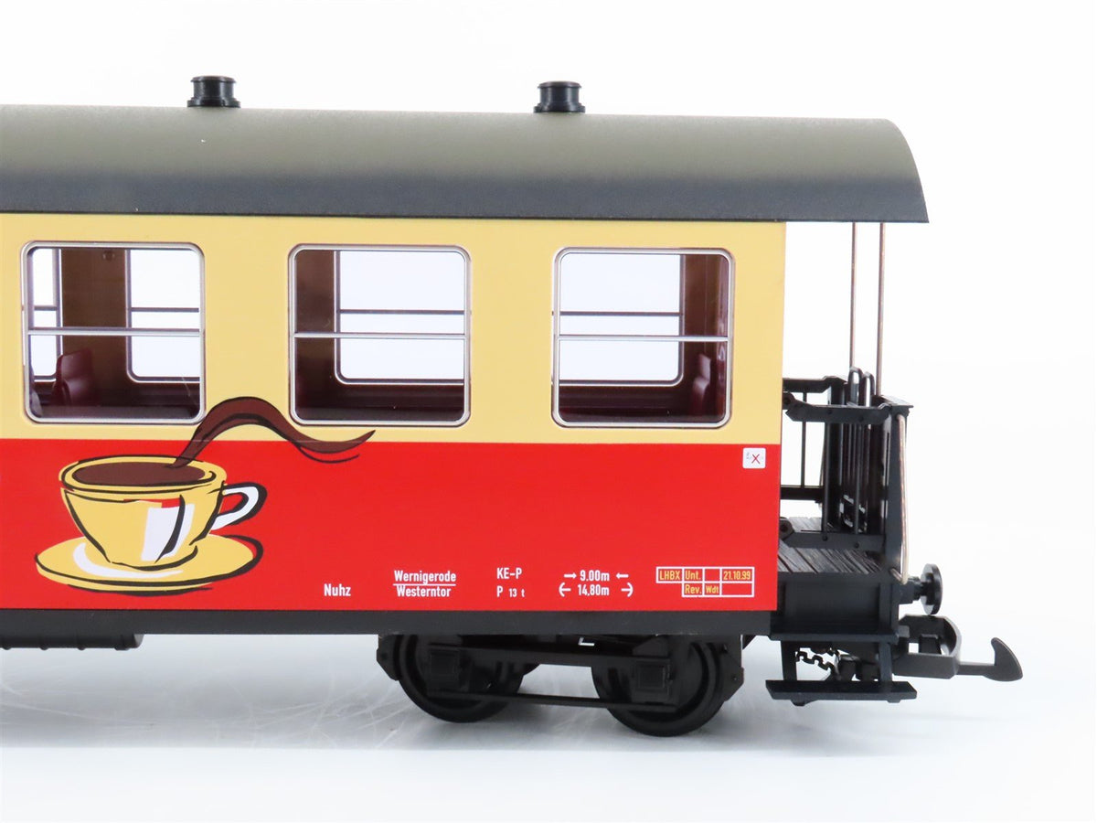 G Scale LGB 32733 HSB Harzer Schmalspur-Bahnen Café Passenger Car