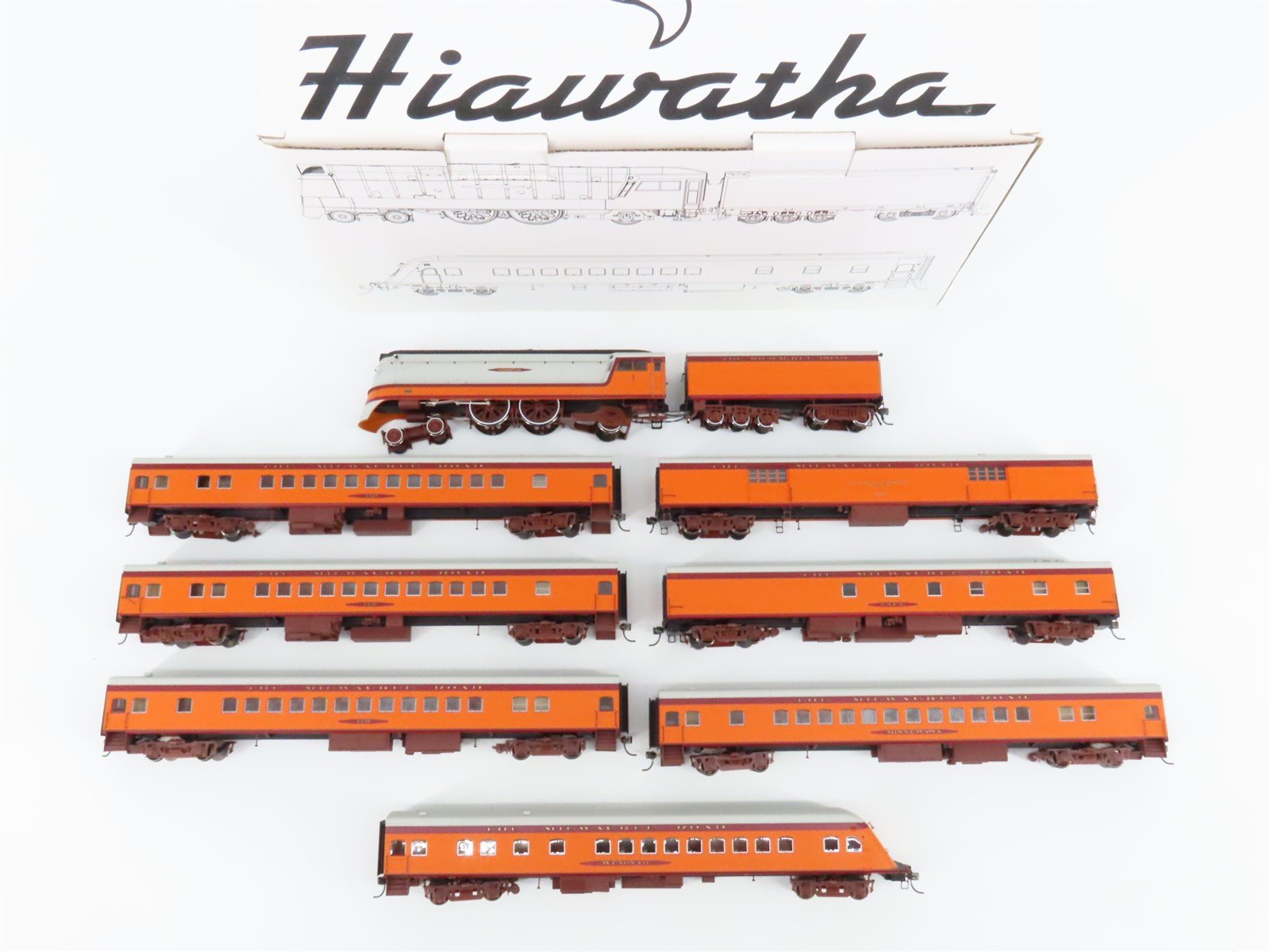 HO Scale Fox Valley FVM10001 MILW Milwaukee Road Hiawatha Steam Train Set