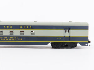 LOT of 2 HO Scale Bachmann B&O Baltimore & Ohio RPO/Baggage Passenger Cars