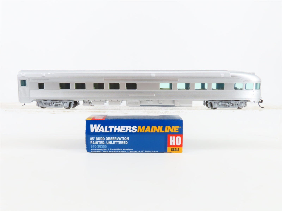 HO Scale Walthers Mainline 910-30350 Unlettered 85&#39; Budd Observation Passenger