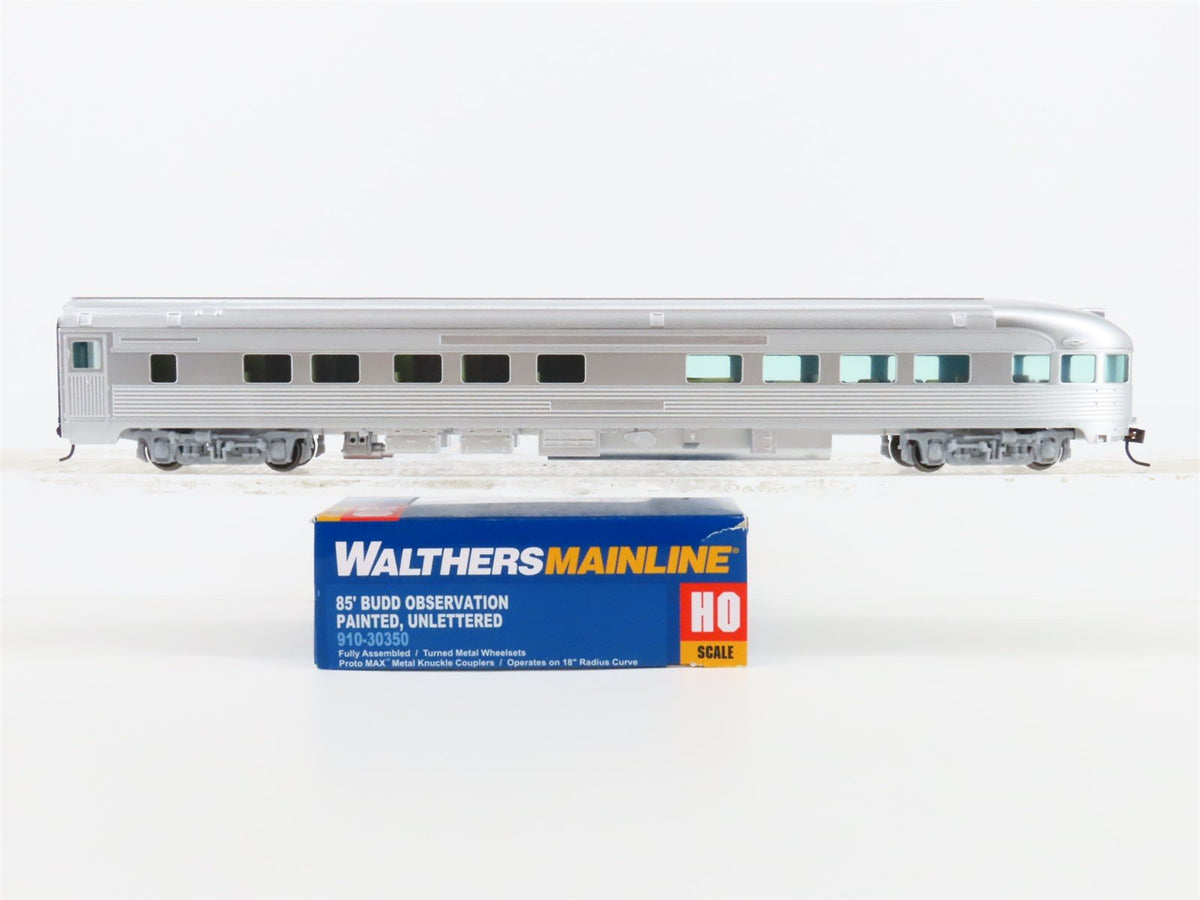 HO Scale Walthers Mainline 910-30350 Unlettered 85&#39; Budd Observation Passenger