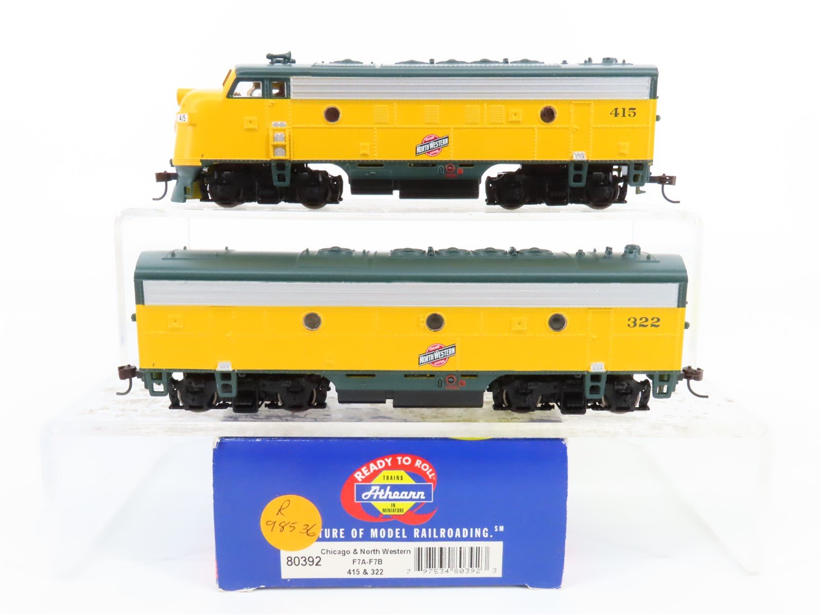 HO Scale Athearn 80392 CNW Chicago & North Western F7 A/B Diesel Locomotive Set