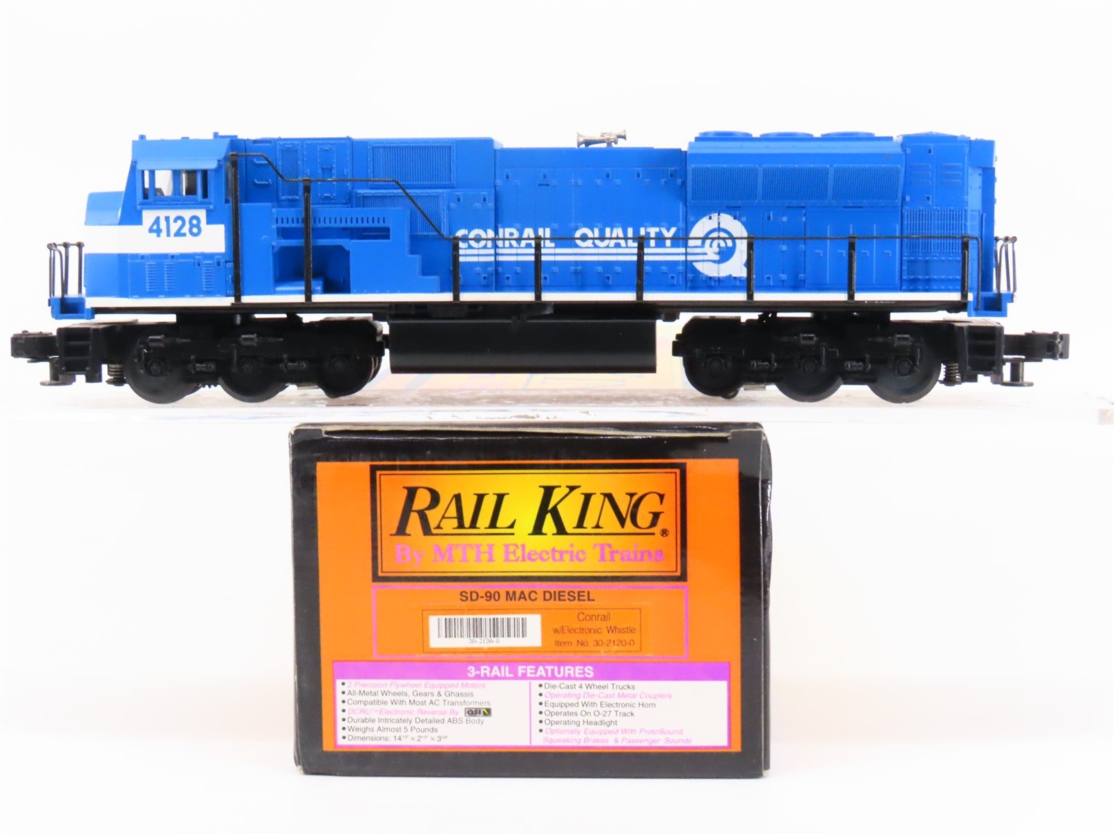 O Gauge 3-Rail MTH 30-2120-0 CR Conrail SD80MAC Diesel Locomotive #4128