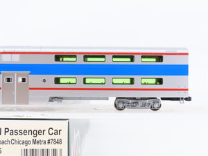 HO Scale KATO 35-6035 Chicago Metra Bi-Level 4-Window Coach Passenger #7848