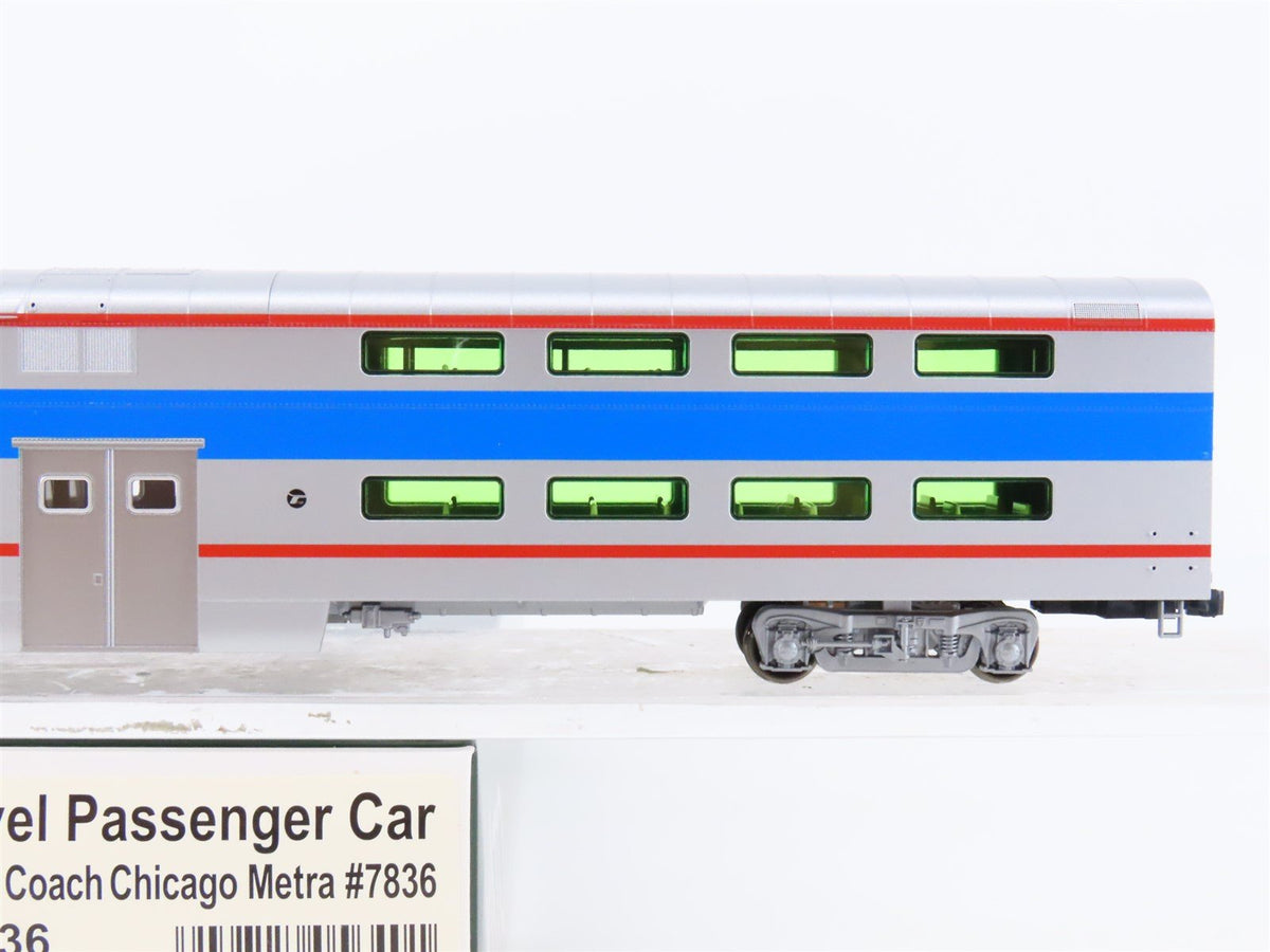 HO Scale KATO 35-6036 Chicago Metra Bi-Level 4-Window Coach Passenger #7836