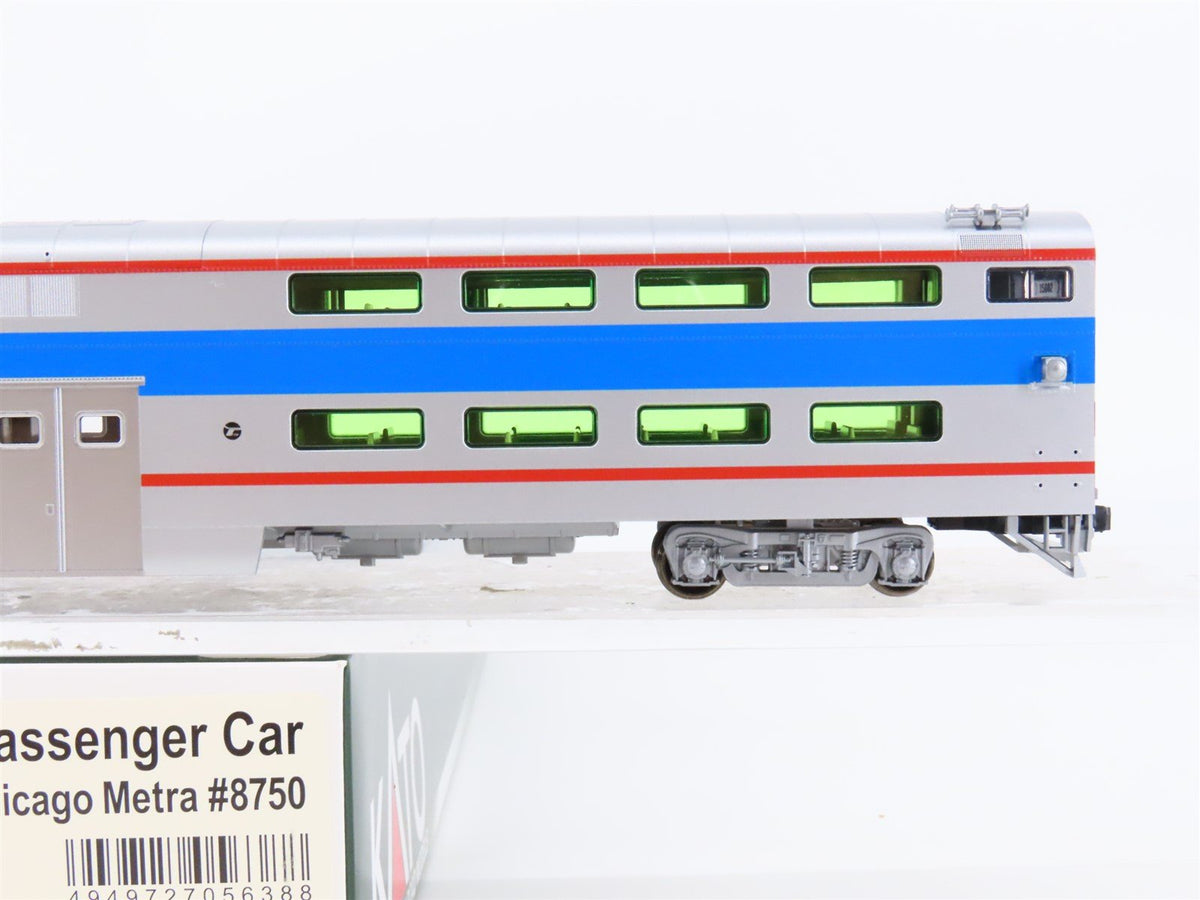 HO Scale KATO 35-6025 Chicago Metra Bi-Level Cab- Coach Passenger #8750