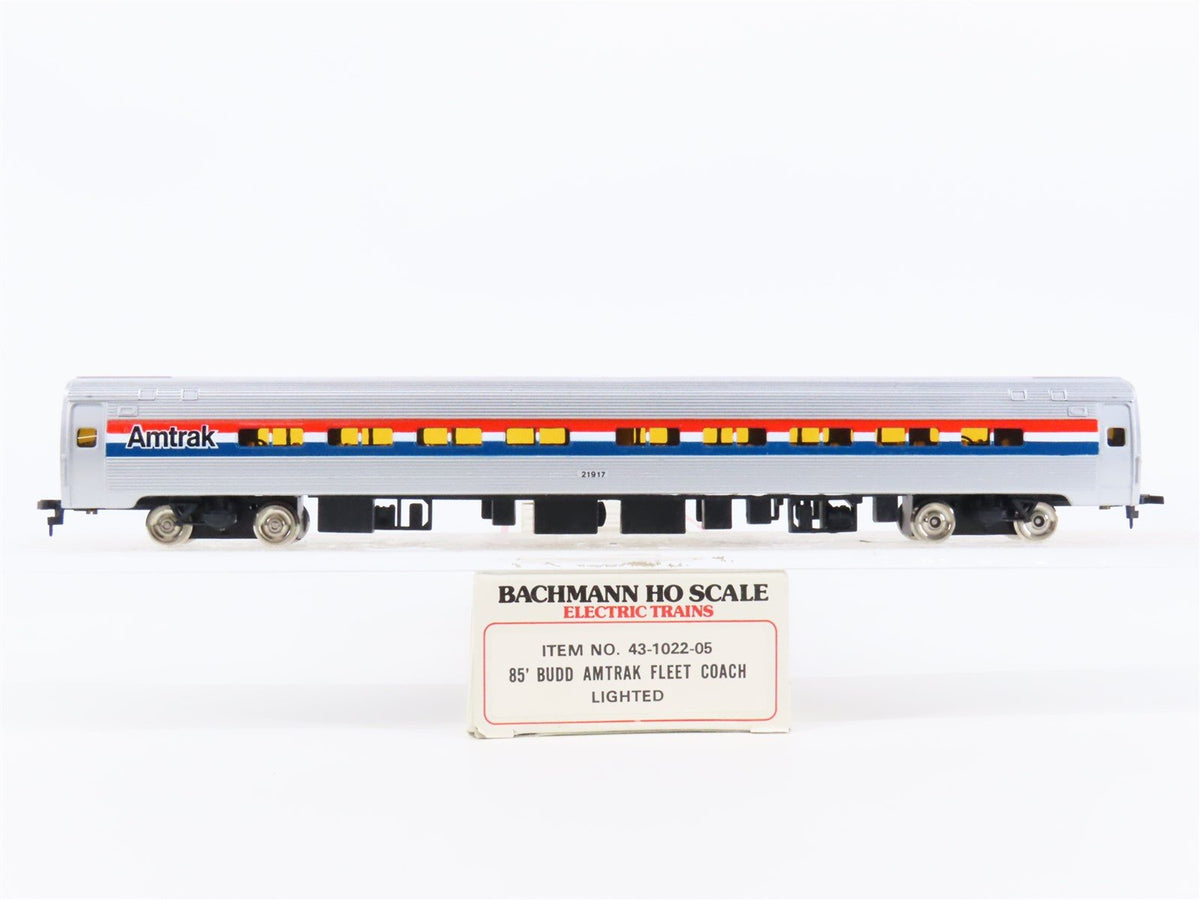 HO Scale Bachmann 43-1022-05 Amtrak 85&#39; Budd Coach Passenger #21917 Lighted