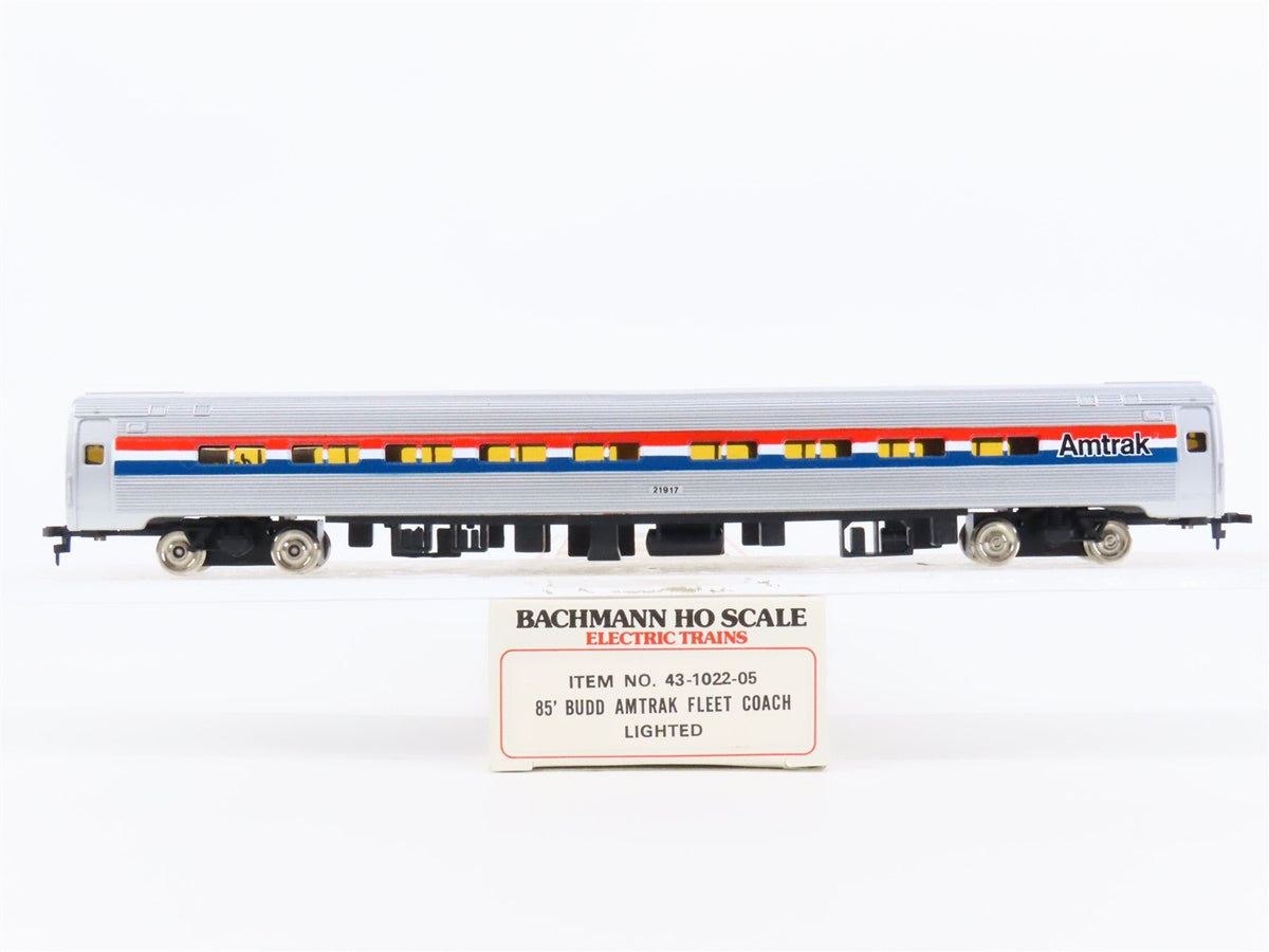 HO Scale Bachmann 43-1022-05 Amtrak 85&#39; Budd Coach Passenger #21917 Lighted