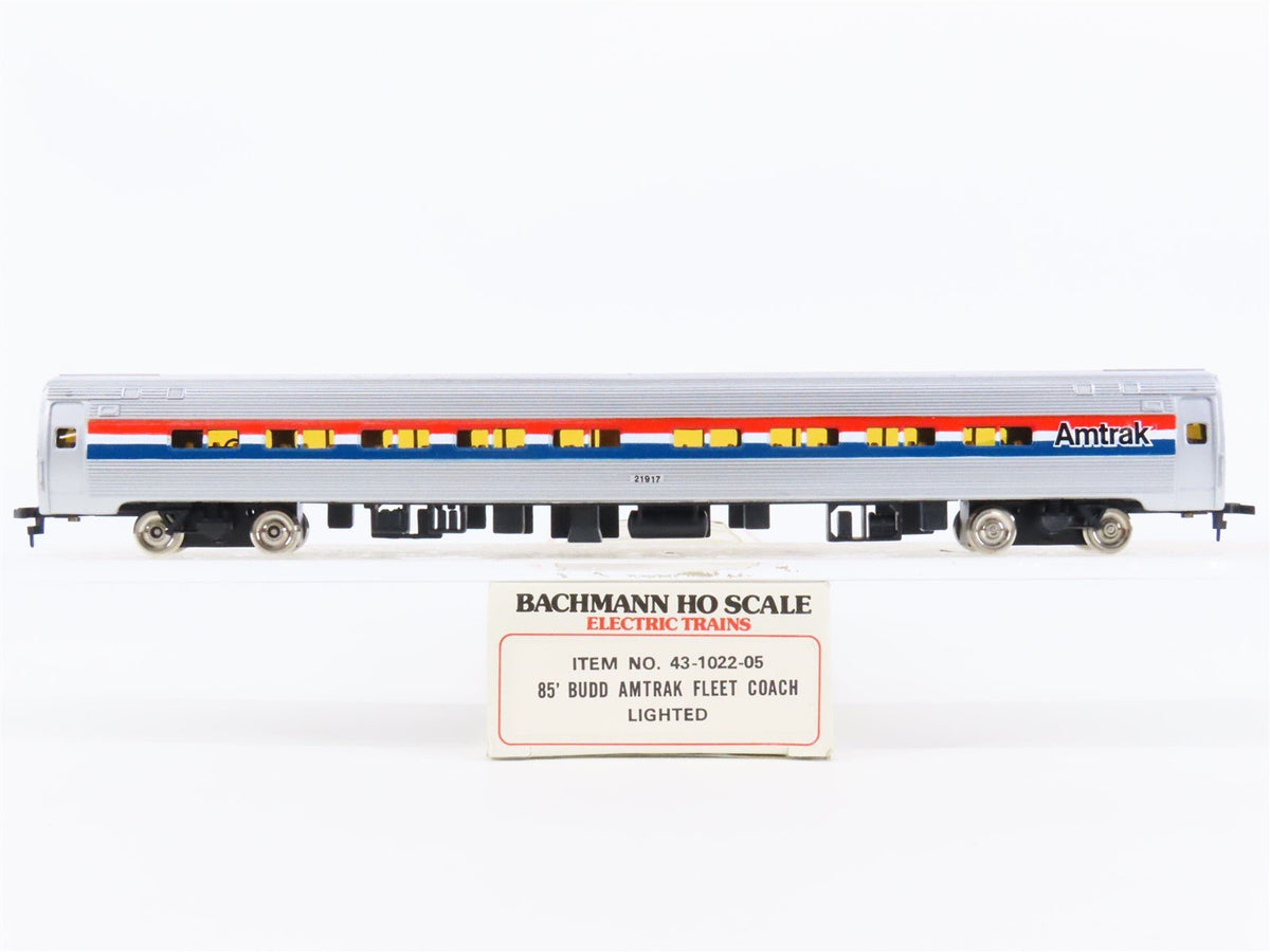 HO Scale Bachmann 43-1022-05 Amtrak 85&#39; Budd Coach Passenger #21917 Lighted