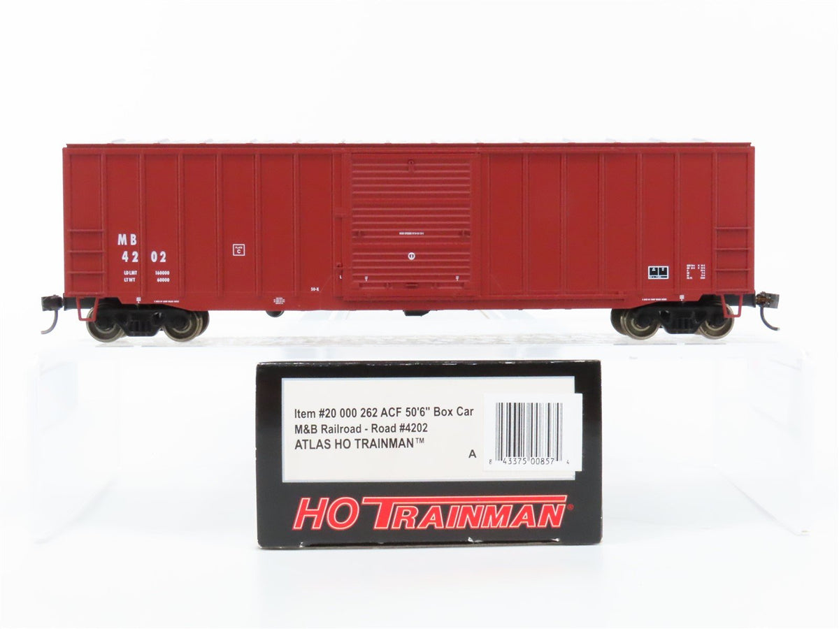 HO Scale Atlas Trainman 20000262 MB Meridian &amp; Bigbee 50&#39; 6&quot; Box Car #4202