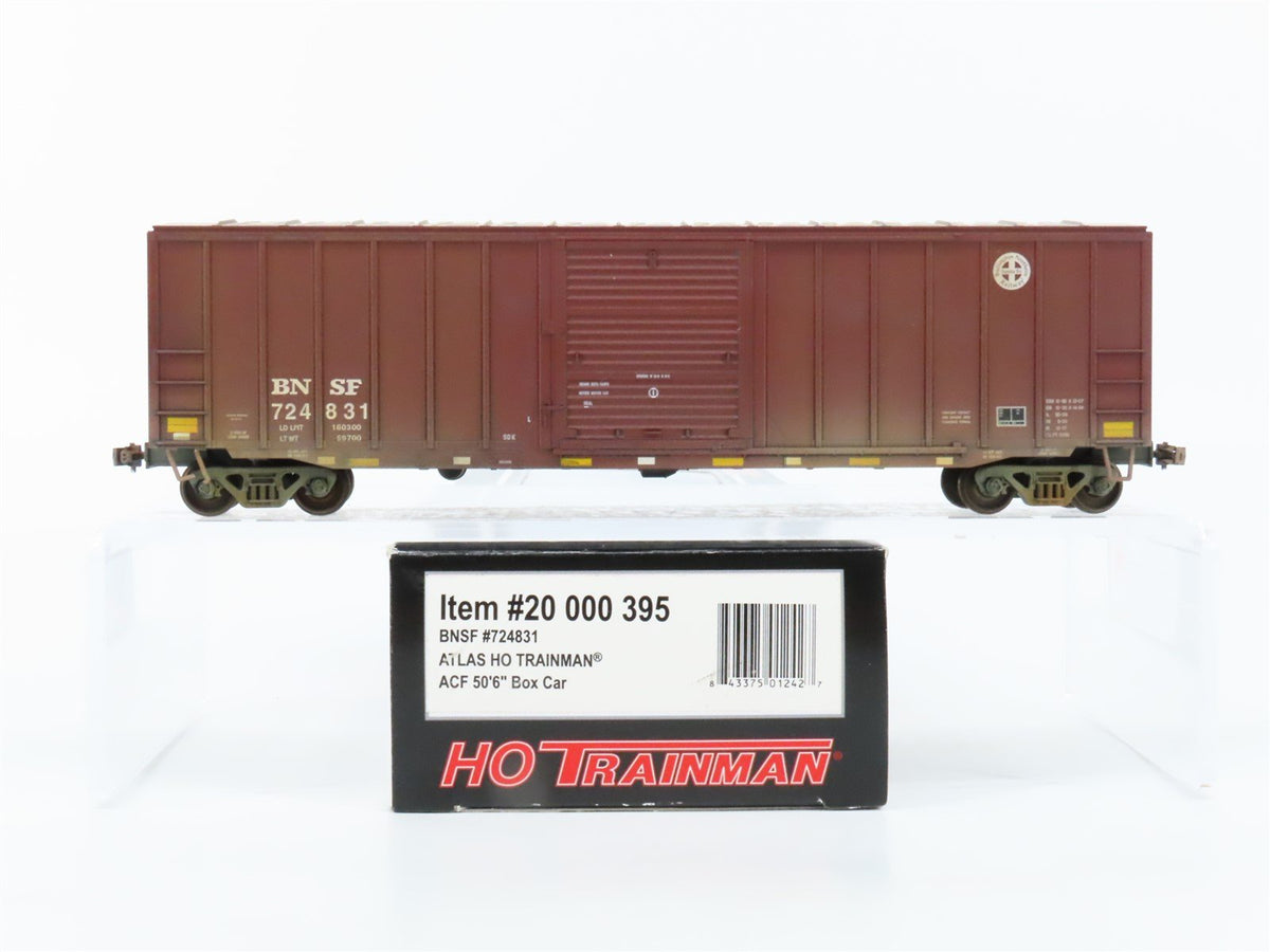 HO Scale Atlas Trainman 20000395 BNSF Railway 50&#39; 6&quot; Box Car - Custom Weathered