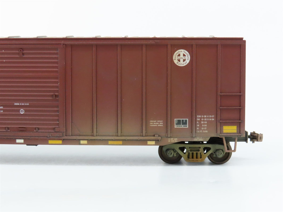 HO Scale Atlas Trainman 20000395 BNSF Railway 50&#39; 6&quot; Box Car - Custom Weathered