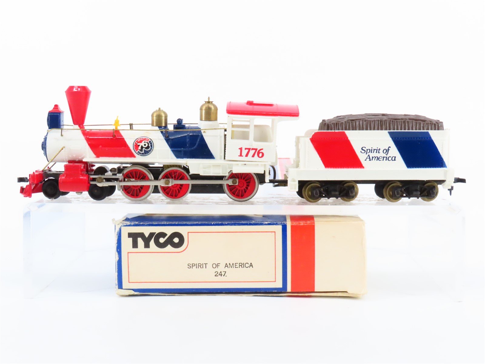 HO Scale TYCO 247 Spirit of America 4-6-0 Steam Locomotive #1776