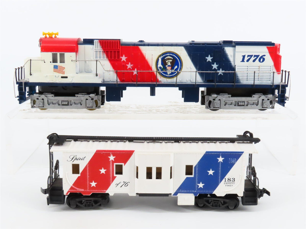 HO Scale TYCO Spirit of 76&#39; C424 Diesel Locomotive #1776 w/ Caboose