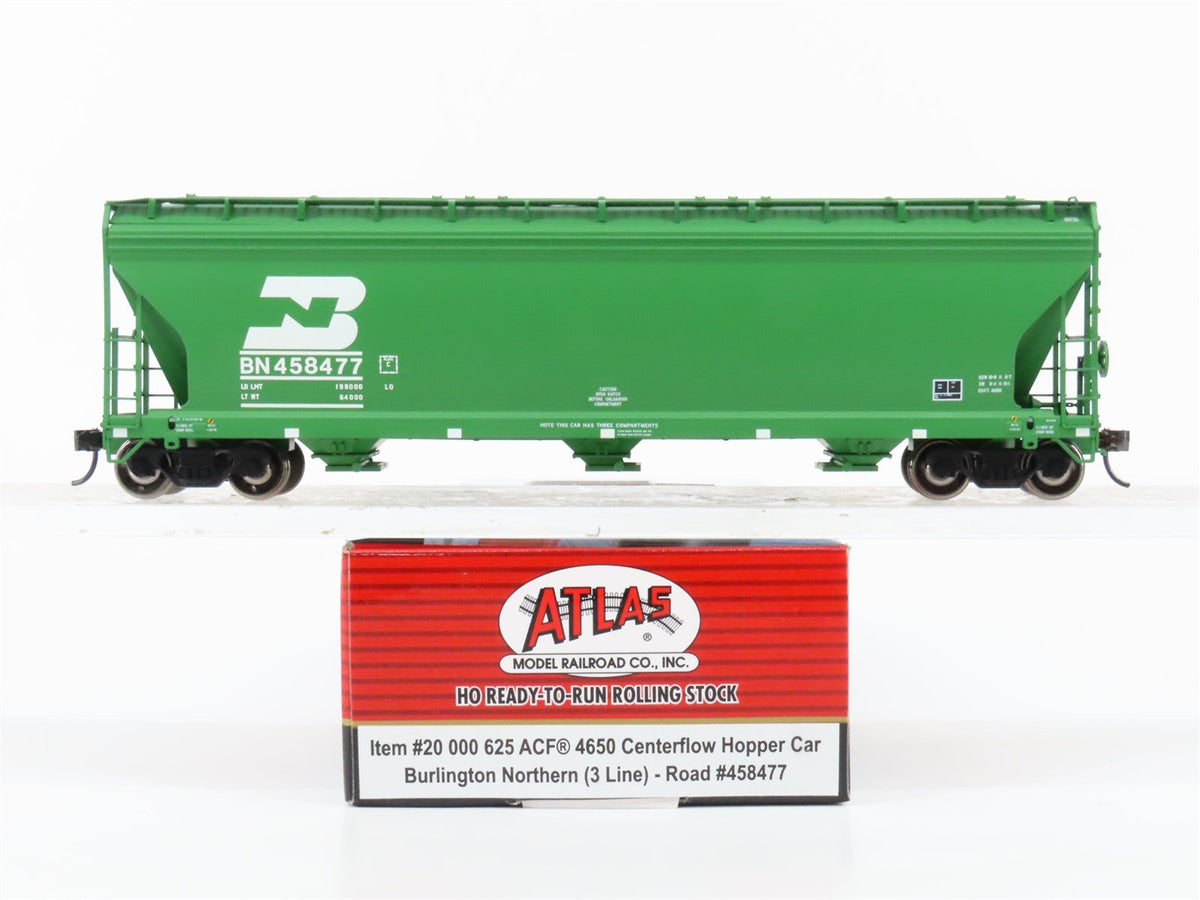 HO Scale Atlas 20000625 BN Burlington Northern 3-Bay Centerflow Hopper #458477