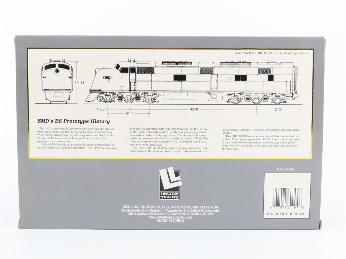 HO Scale Proto 2000 31194 CNW Chicago Northwestern E6A Diesel Locomotive #5006B