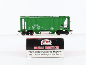 HO Scale Atlas 1802-1 BN Burlington Northern 2-Bay Covered Hopper #424615