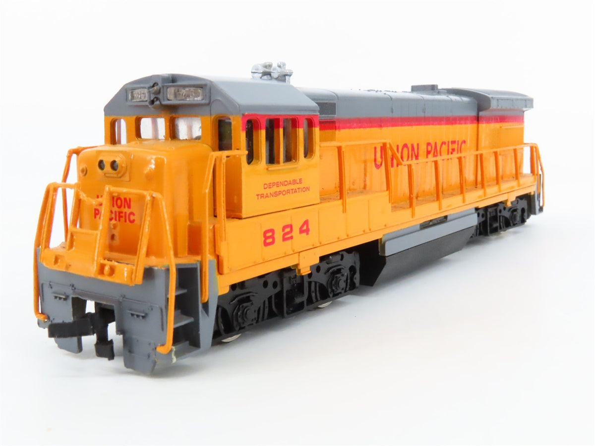 HO Scale Bachmann UP Union Pacific Diesel Train Set #824 w/ 6 Cars BAD GEARS