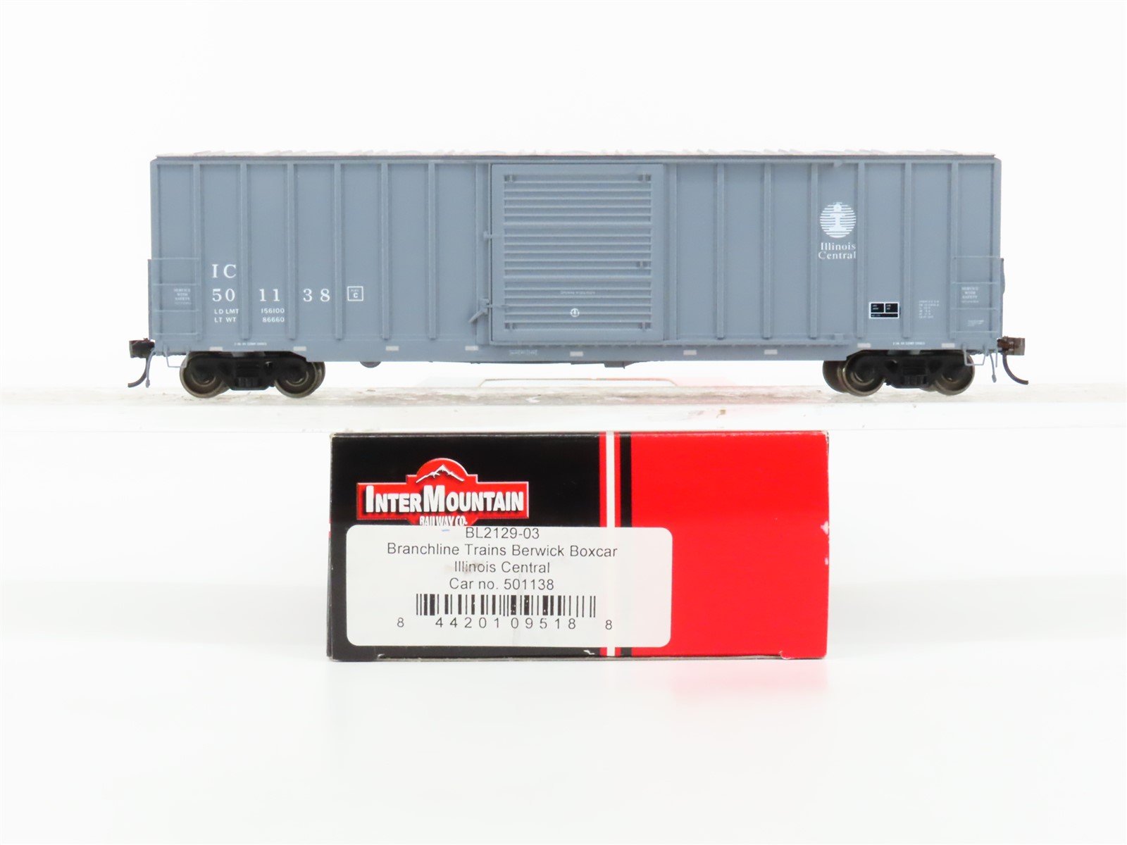 HO Scale InterMountain Branchline BL2129-03 IC Illinois Central Box Car #501138