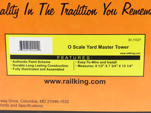 O Scale MTH Rail King 30-11027 Yard Master Tower