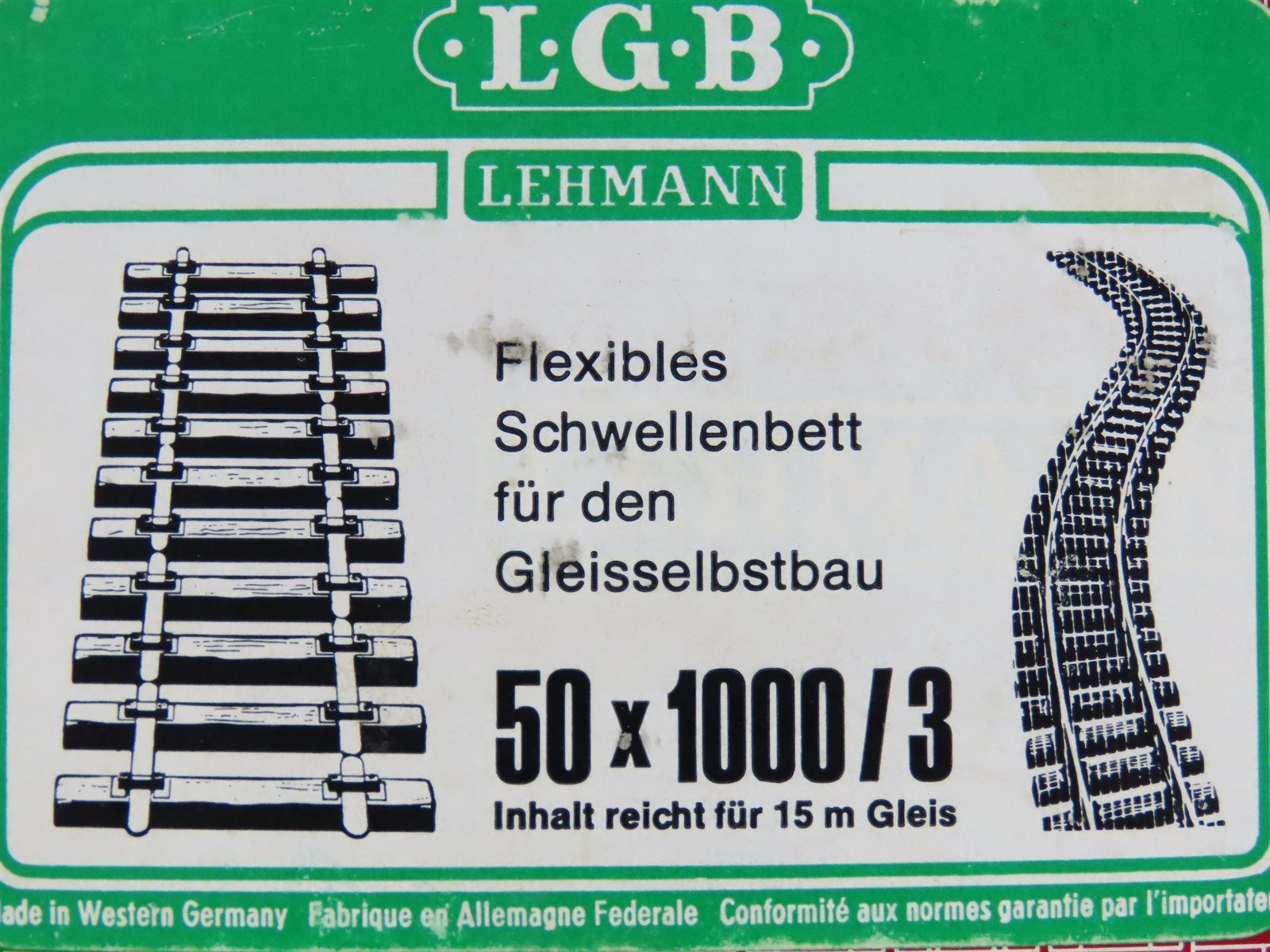 G Scale LGB Flexibles #1000/3 Track Sections 50-Pieces