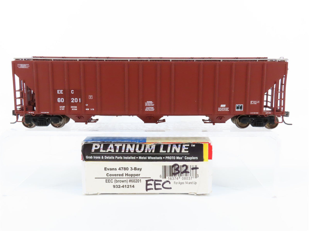 HO Scale Walthers Platinum Line 932-41214 EEC 3-Bay Covered Hopper #60201